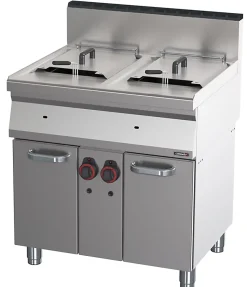 Friteuse gaz avec soubassement 2x15 litres 80 - Casselin