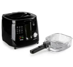 Friteuse électrique classique - DOMO DO461FR - 2.5L - Noir - Thermostat réglable - Cool Touch
