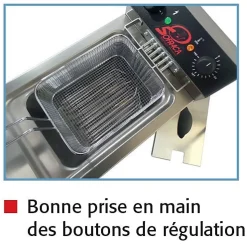 Friteuse électrique sur coffre - Super puissante - 9 Litres - Sofraca
