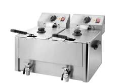 Friteuse Professionnelle 2 x 8 L avec Vidange