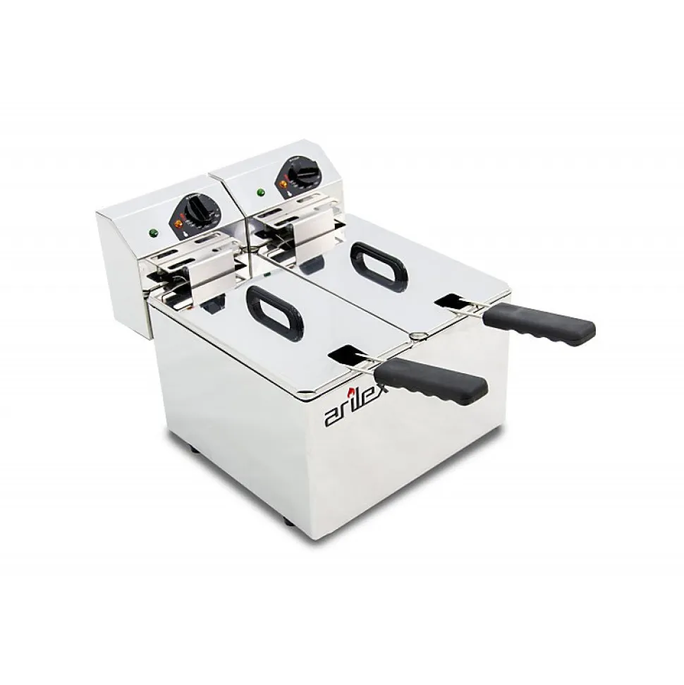 Friteuse Professionnelle Electrique Double EVOLUTION sans Robinet 4,4 kw - Arilex