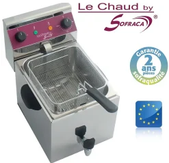 Friteuse professionnelle électrique à poser - 8 Litres - Sofraca