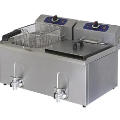 Friteuse Professionnelle Électrique de Table avec Robinet de Vidange, Capacité de l'Huile 10 ou 20 Litres - Virtus - l34- L0.1- P6