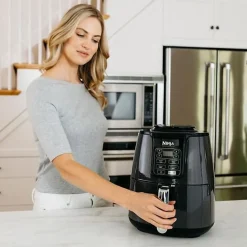 Friteuse sans huile - Air Fryer - NINJA - AF100EU - 3,8L - 34,5 x 27,9 x 33,8 cm - Noir