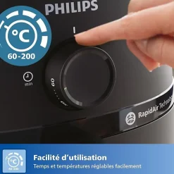 Friteuse sans huile - PHILIPS - NA120/00 - Airfryer Série 1000 4.2L - 12 modes de cuisson - 1500W - Noir