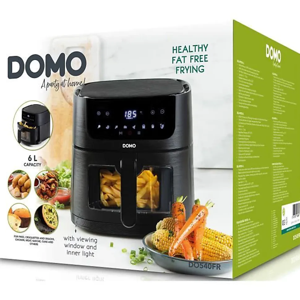 Friteuse sans huile 6l 1500w noir Domo DO540FR