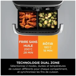 Friteuse sans huile 10.4l 2470w noir Ninja AF500EU foodi flex
