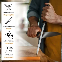 Fusil d'Aiguisage FISHTEC Couteaux Professionnel