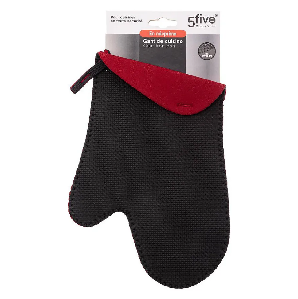 Gant de cuisine néopréne noir et rouge - Multicolore- 5five