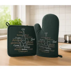 Gant et manique de cuisine Saveurs du vignoble