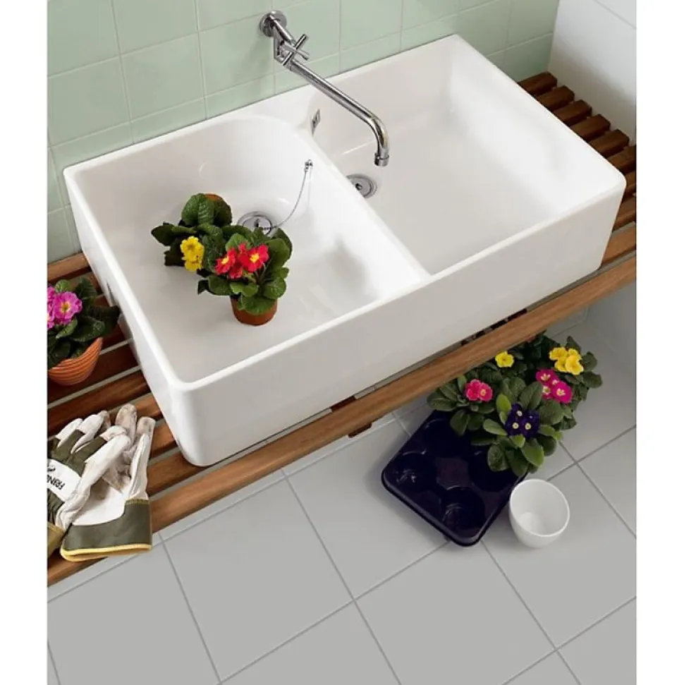 Garniture de trop-plein évier VILEROY ET BOCH O.Novo 6,2 x 6,2 x 10 cm Chromé