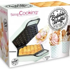 Gaufrier à bulles - ScrapCooking - 700W - Vert et bleu - Plaque de 20cm
