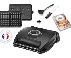 Gaufrier - LAGRANGE - 089003 - 4 Gaufres - Noir - Petit Électroménager