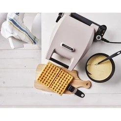 Gaufrier - LAGRANGE - 19133 - Beige - Anti-adhésif - 2 gaufres 155x100mm