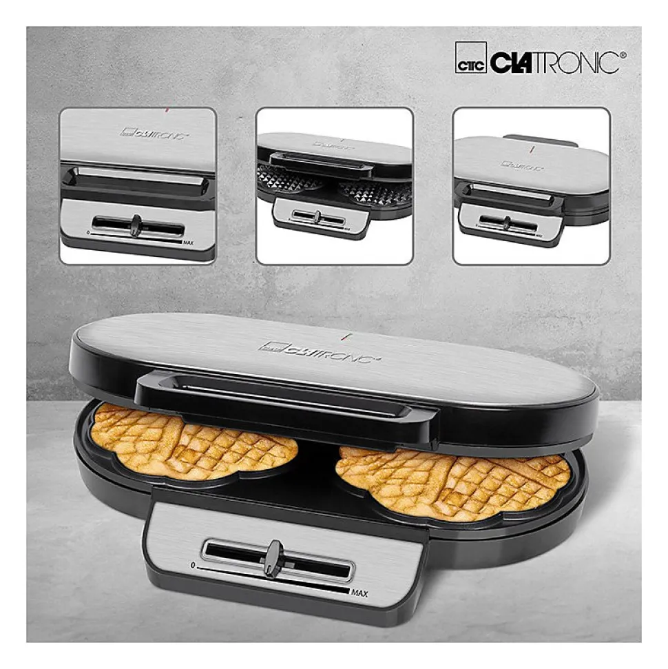 Gaufrier 2 plaques Caltronic WA 3745 Noir