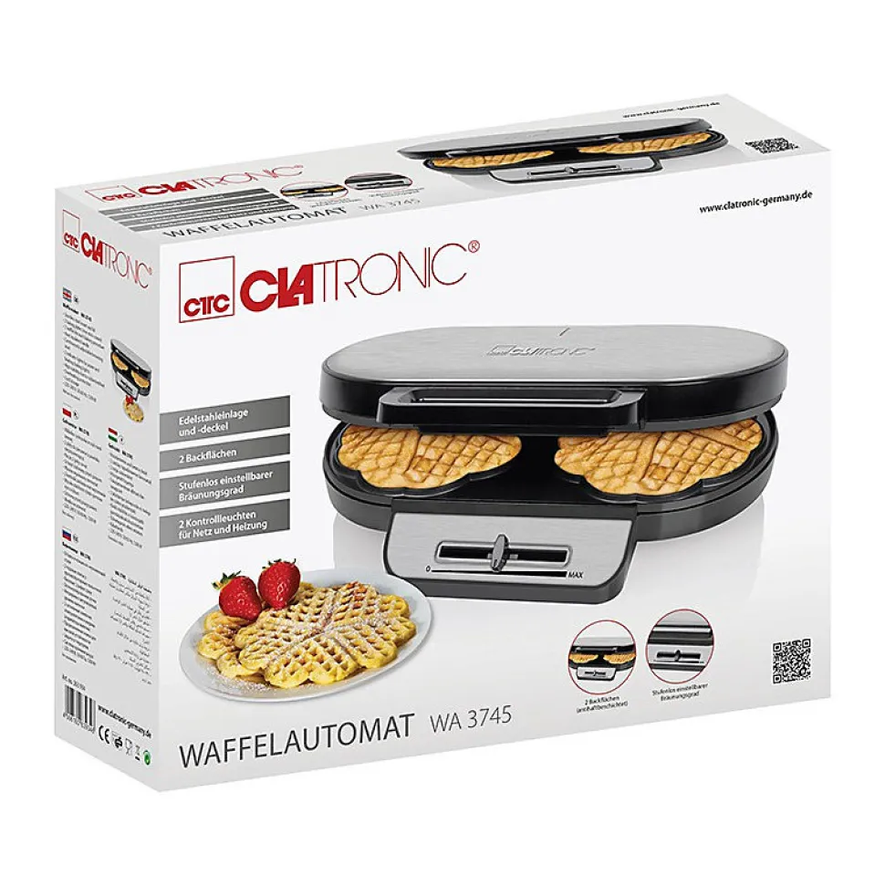 Gaufrier 2 plaques Caltronic WA 3745 Noir