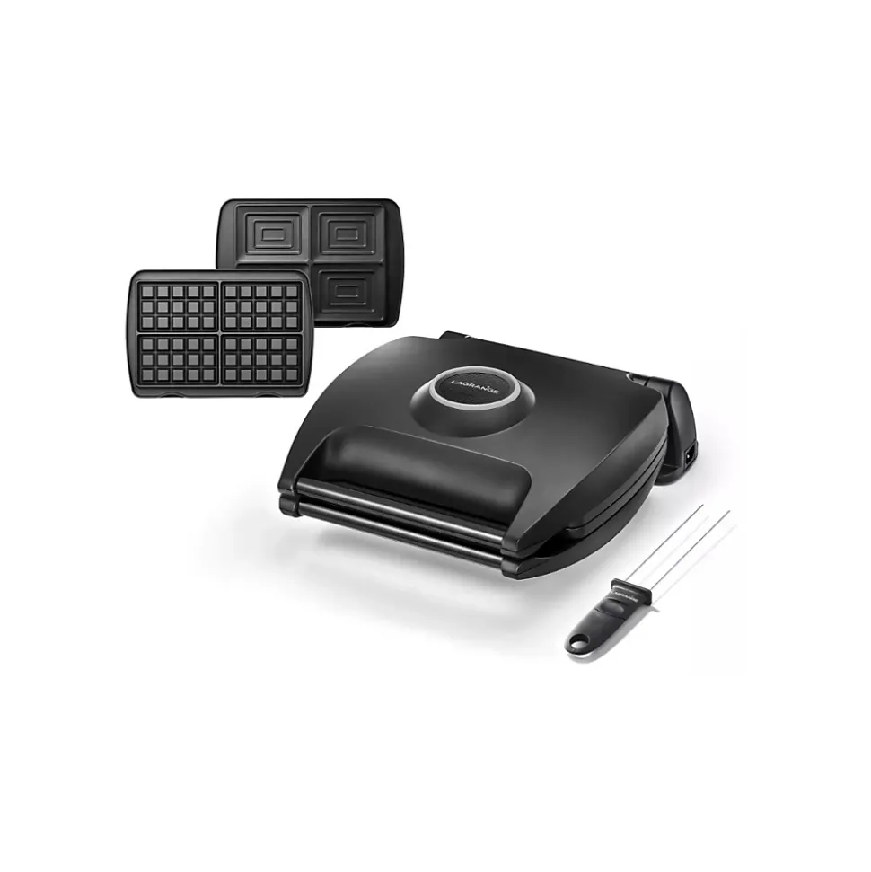 Gaufrier 2 plaques 1700w noir Lagrange 089006