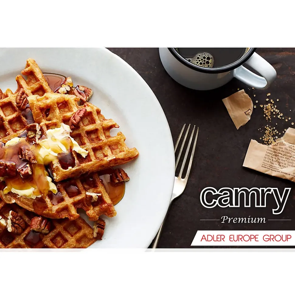 Gaufrier Camry CR 3022 - 1000 W - Plaques revêtues antiadhésives pour un nettoyage facile