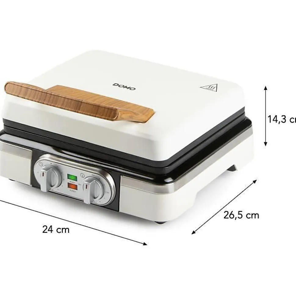 Gaufrier DOMO DO9280W 1520W blanc 2 gaufres XL plaques ceramique