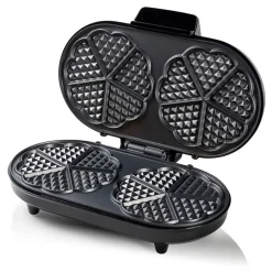 Gaufrier forme de 10 coeurs 1200w noir/argent Bestron ADWM730S