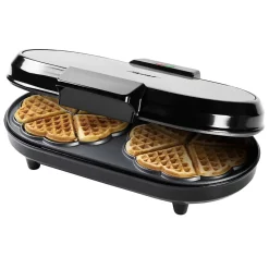 Gaufrier forme de 10 coeurs 1200w noir/argent Bestron ADWM730S