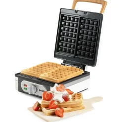 Gaufrier électrique DOMO DO9274W 1400W 2 gaufres XXL blanc céramique