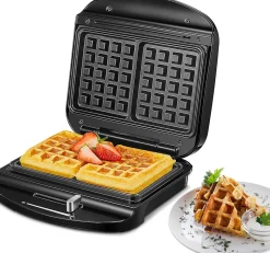 Gaufrier Professionnel 1000W noir