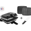 Gaufrier réversible - LAGRANGE - 39426 - 2 gaufres - 2 croque-monsieur - Antiadhésif double couche
