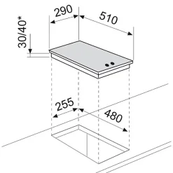 GLEM Domino électrique GT320WH