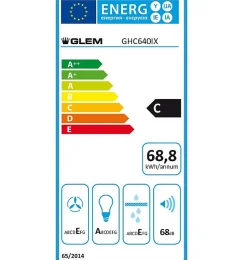 GLEM Hotte casquette 60 cm 350 m3/h inox - GHC640IX