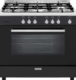 GLEM piano de cuisson 90 cm gaz noir GE960CMBK2