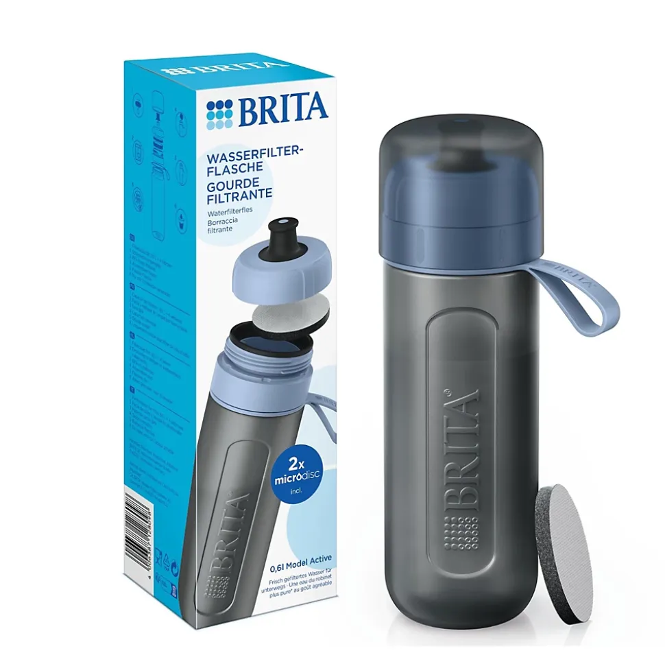 Gourde filtrante Brita Active + 2 filtres