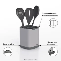 Égouttoir à couverts/ustensiles Néo gris - Gris- 5five