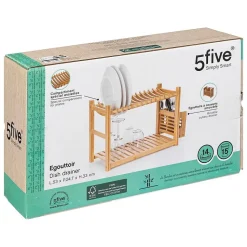 Égouttoir 2 niveaux et couverts Bambou - 5Five