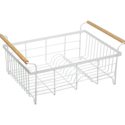 Égouttoir à vaisselle 1 niveau métal blanc