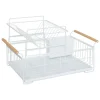 Égouttoir à vaisselle 2 niveaux métal blanc