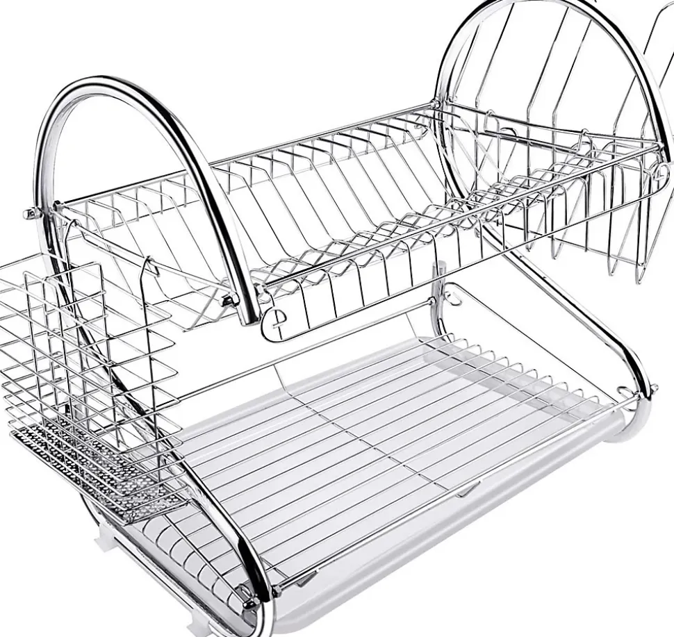 Égouttoir À Vaisselle 2 Niveaux gris