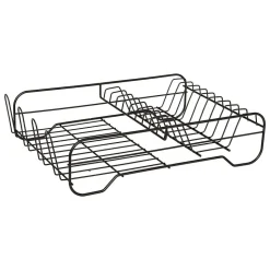 Égouttoir à vaisselle 1 niveau extensible noir