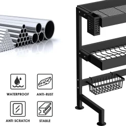 Égouttoir à Vaisselle en INOX, pour Comptoir de Cuisine et Évier -65cm