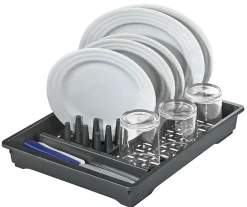 Égouttoir à vaisselle en plastique Tontarelli Bella gris