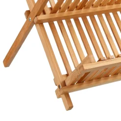Égouttoir à vaisselle pliant 2 niveaux bambou