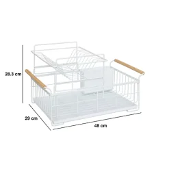 Égouttoir Naturéo en acier 48x29cm - Blanc- 5five