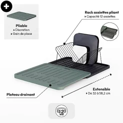 Égouttoir Néo avec rack extensible vert - Vert- 5five