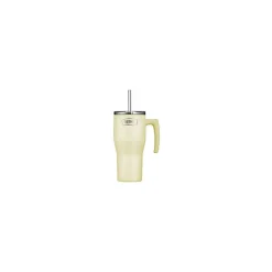 Grand Gobelet Isotherme avec anse et paille Thermos 0,85 l - Jaune