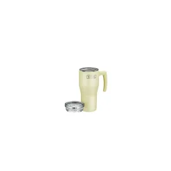 Grand Gobelet Isotherme avec anse et paille Thermos 0,85 l - Jaune