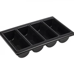 Grand Range-Couverts 4 compartiments GN 1/1 - Noir