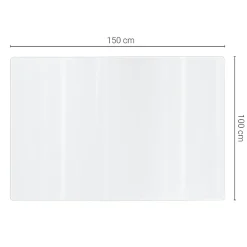 Grand tapis de protection pour table Wallfluent 150x100 cm Verre souple transparent 1 pcs