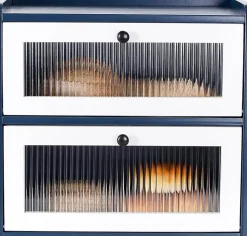 Grande Boîte à Pain de Mie Deux Couches XL 36 x 24 x 34 cm bleu