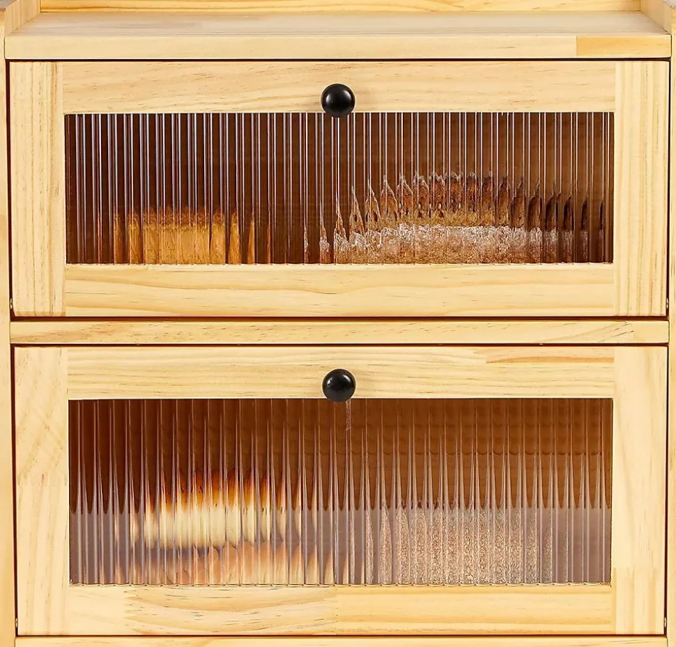 Grande Boîte à Pain de Mie Deux Couches XL 36 x 24 x 34 cm jaune