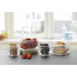 Grande Boîte alimentaire congélation carrée 4,6 litres - Transparent